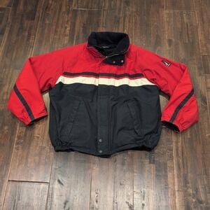 Vintage Nautica NX2000 Reversible Jacket Sailing Fleece Lined Mens XL Red 90s